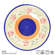 Facny Design 10.5inch Big Dinner Plate mit Handmalerei